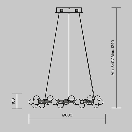 Подвесной светильник Maytoni Tessara MOD081PL-L50G3K - фото