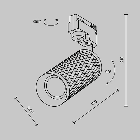Трековый светильник Technical Focus Design TR011-1-GU10-G - фото