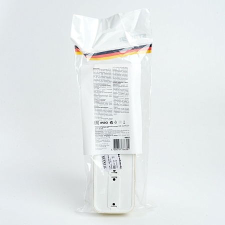 Розетка 4-местная с/з STEKKER, PST16-61-20 (RA 16-466-БЖ), пластик АВС, 250В, 16А, IP20, слоновая кость - фото