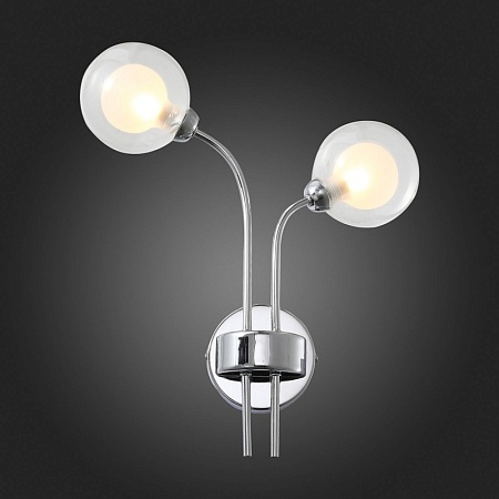 Бра ST-Luce Хром/Прозрачный, Белый G9 2*5W SL431.101.02 - фото