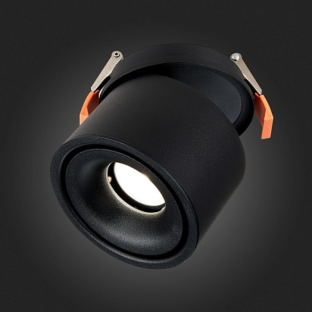 Св-к встр. Черный LED 1*12W 4000K 1 000Lm Ra>90 36° IP20 D100xH105 170-240VV ST652.448.12 - фото