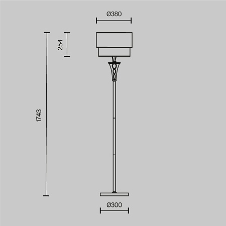Напольный светильник (торшер) Maytoni Lillian H311-FL-01-G - фото