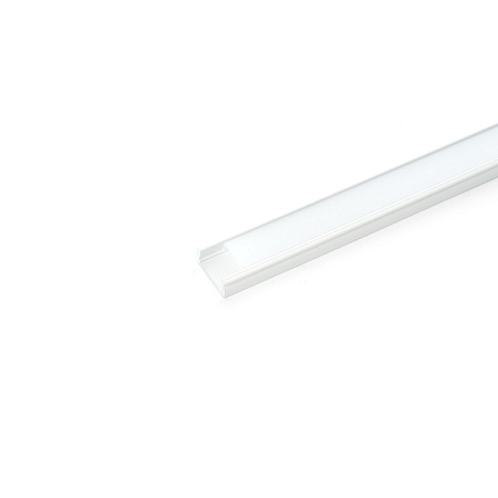 Профиль алюминиевый накладной, белый, CAB262 - фото