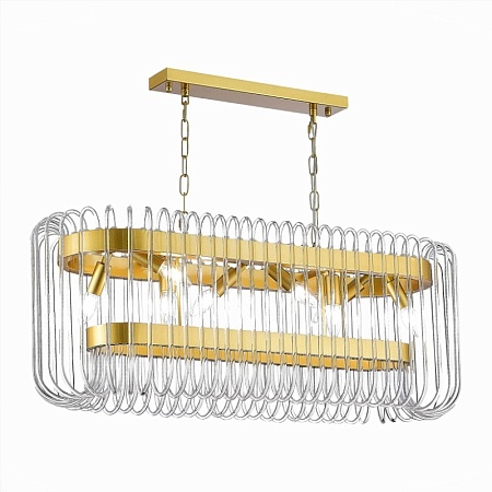 Люстра подвесная ST-Luce Золотистый/Прозрачный E14 8*40W SL1228.203.08 - фото