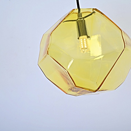 Подвесной Светильник Color Ice Cube Pendant Jevio 1 Янтарный Imperiumloft 178463-26 - фото