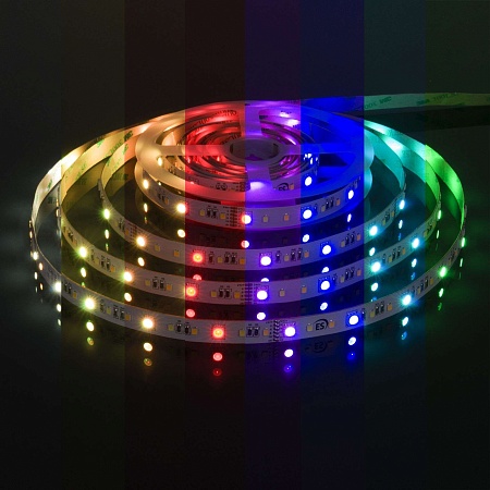 Светодиодная лента  24 В 16 Вт/м 90 Led/м 5050+2835+2835 IP20, MIX RGB/теплый белый 3300K/холодный белый 6500K, 5 м Лента светодиодная 24V 16W 90Led 5050+2835+2835 IP20 MIX RGB/теплый белый/холодный белый, 5м - фото