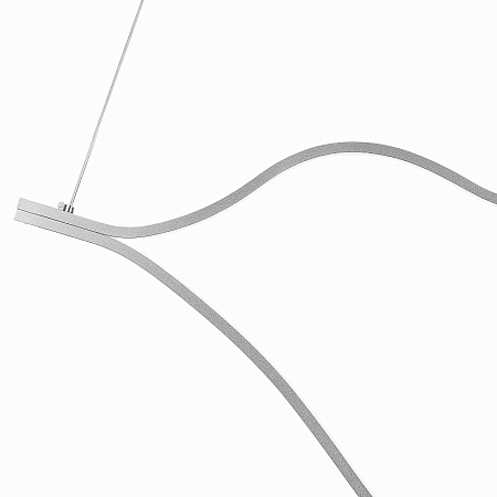 Светильник подвесной ST-Luce Никель/Белый LED 1*56W 4000K SL6106.103.56 - фото