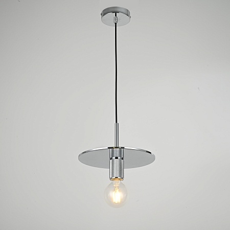Подвесной Светильник Rh Utilitaire Disk Shade Pendant Silver Imperiumloft 123644-22 - фото