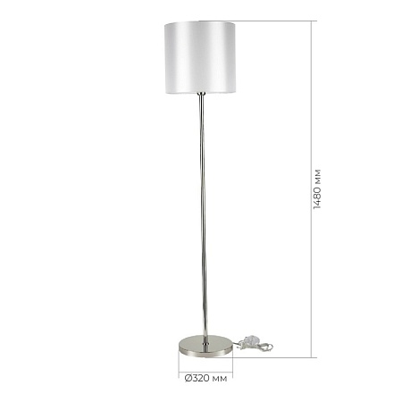 Светильник напольный Никель/Белый E27 1*40W SLE107305-01 - фото