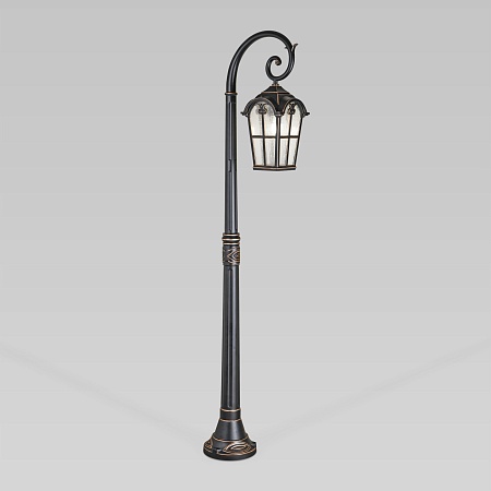 Уличный светильник на столбе Mira F черное золото IP33 GL 1001F Elektrostandard - фото