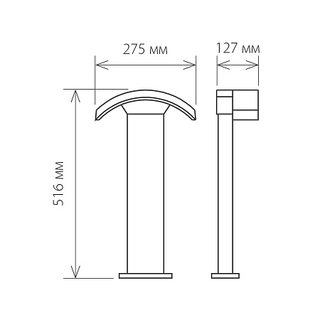 Asteria F черный ландшафтный светильник IP54 TECHNO 1677 LED - фото