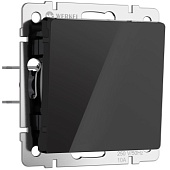 Выключатель одноклавишный проходной (черный акрил) W1112048