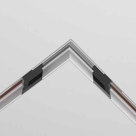 Коннектор угловой Exility встраиваемый под ГКЛ 12,5мм, белый - фото