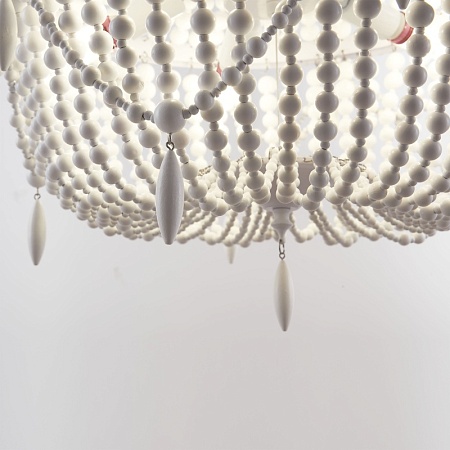 Люстра Rh Anselme White Wood Large Chandelier Imperiumloft 84548-22 - фото