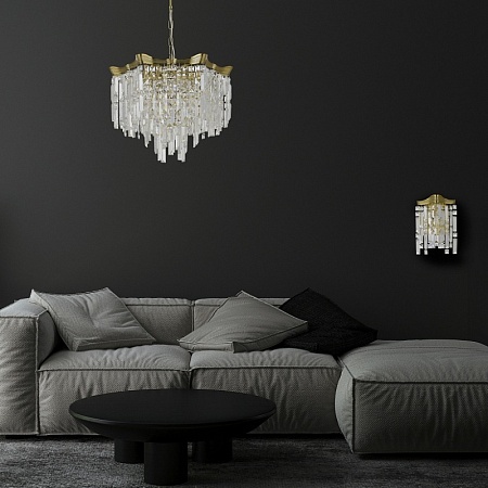 Светильник подвесной ST-Luce Латунь/Прозрачный E14 10*60W SL1659.303.10 - фото