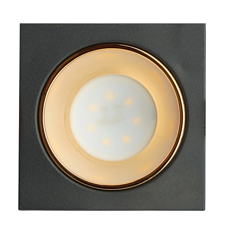 Светильник встраиваемый Feron DL3112 потолочный MR16 G5.3  черный + золото - фото