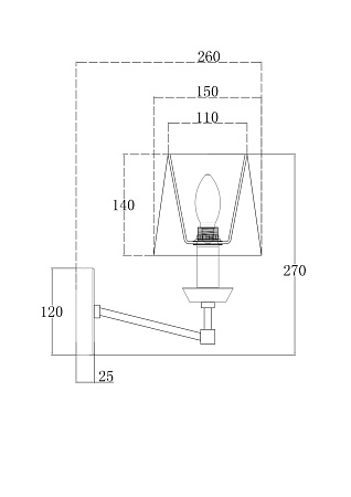 Настенный светильник (бра) Maytoni Beira MOD064WL-01N - фото
