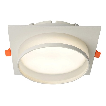 Светильник встраиваемый Feron DL701 потолочный GX70 белый квадрат - фото