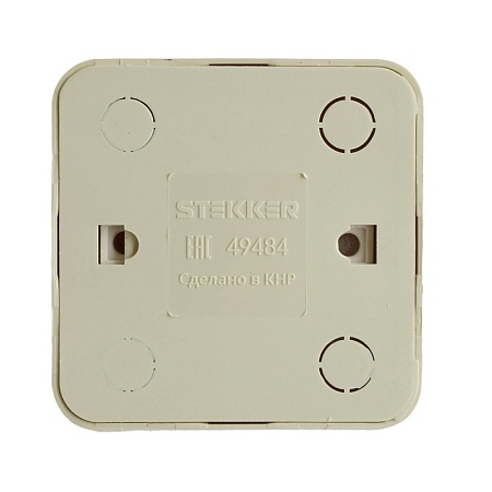 Розетка 3-местная б/з открытой установки, STEKKER, 250В, 10А, IP20, серия София, серебро, MST10-13-03 - фото