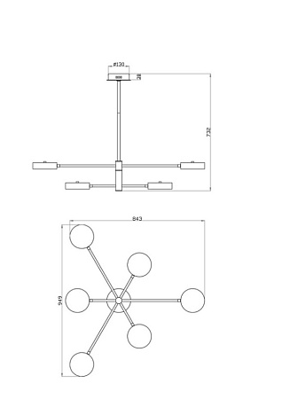 Потолочный светильник Freya Tibo FR6048CL-L6GR - фото