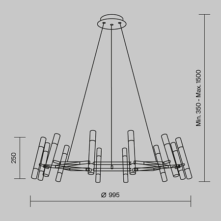 Подвесной светильник Maytoni Vigo MOD031PL-24B - фото
