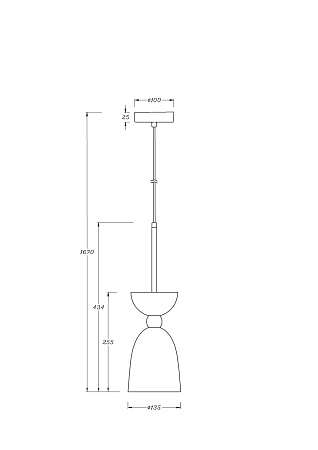 Подвесной светильник Maytoni Cloches MOD113PL-01W - фото