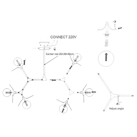 Люстра На Штанге Matisse M L95 Multicolored Imperiumloft 191898-26 - фото