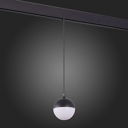 Магнитный трековый светильник подвесной Черный LED 1*7W 3000K 520Lm Ra>80 120° IP20 D90 ST358.433.07 - фото