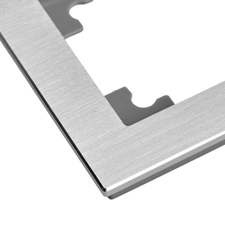 Рамка 3-местная, металл, STEKKER, MFR00-7003-03, серия Катрин, серебро - фото