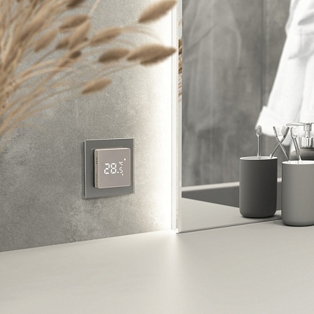 Умный сенсорный терморегулятор  для теплого пола (дымчатый) W1151217 - фото