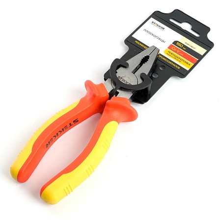 PLM-1-160-P Плоскогубцы комбинированные диэлектрические, 160мм, Cr-V, двухкомпонентная рукоятка - фото