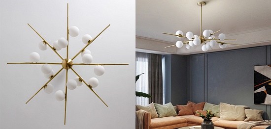 Люстра Cherry Bomb 16 Balls Gold Imperiumloft 148018-22 - фото