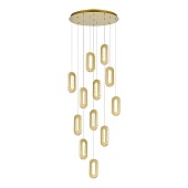 Светильник подвесной ST-Luce Золотистый/Золотистый, Прозрачный LED 12*9W 3000K SL6506.203.12