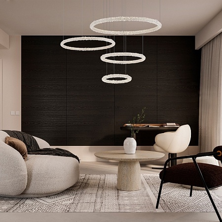 Люстра подвесная ST-Luce Золотистый/Прозрачный LED 4*42W 3000 - 6500K SL6110.203.04 - фото