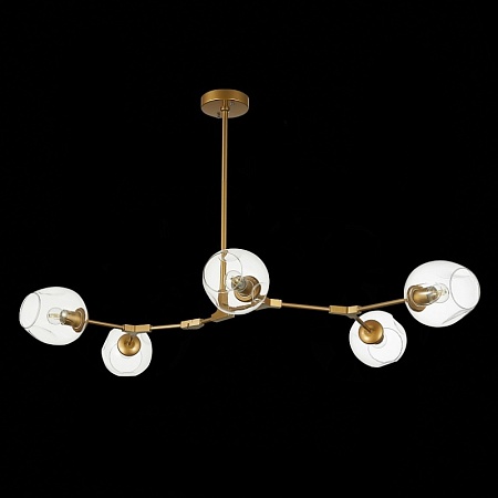 Светильник подвесной Золотистый/Прозрачный E27 5*40W SLE154823-05 - фото