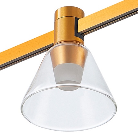 Магнитный трековый светильник FARM Золотистый LED 1*3W 3000K 89Lm Ra90 120 IP20 D90xH10 ST814.206.03 - фото