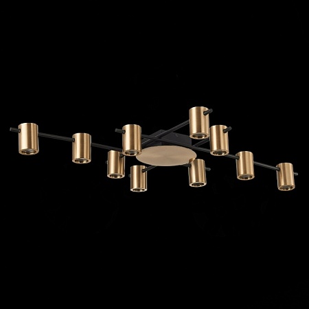 Светильник потолочный ST-Luce Черный/Латунь GU10 10*7W SL1207.402.10 - фото