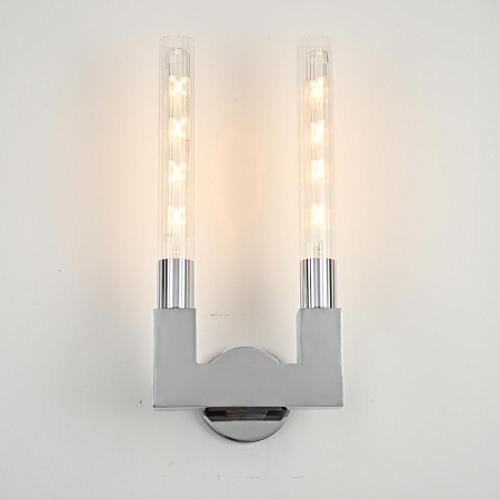 Бра Canelle Wall Lamp Double Sconces Chrome Imperiumloft 147875-22 - фото