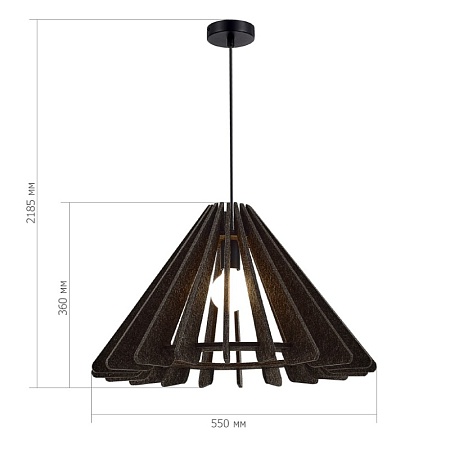 Светильник подвесной ST-Luce Черный/Серый E27 1*60W SL3002.413.01 - фото