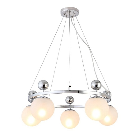 Светильник подвесной Хром/Белый E27 5*60W SLE106103-05 - фото