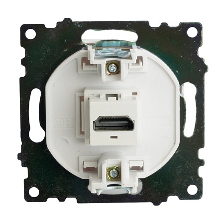 Розетка HDMI 2.1, Type A  (механизм), STEKKER GLS00-7118-01, серия Катрин, белый - фото