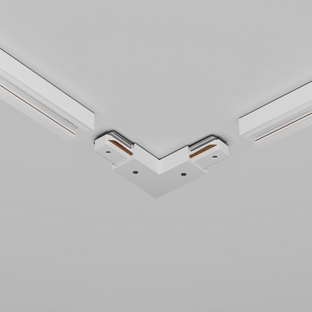 Угловой коннектор питания с вводом питания Unity белый - фото