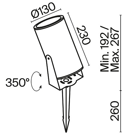 Ландшафтный светильник Outdoor O050FL-L30W3K - фото