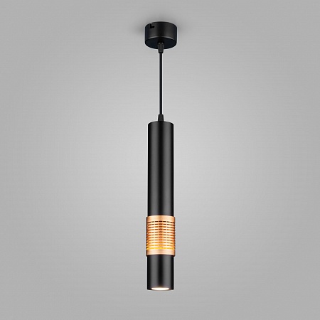 Подвесной потолочный светильник DLN001 MR16 черный матовый/золото - фото