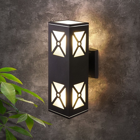 Уличный настенный светильник 1405 TECHNO черный IP54 1405 TECHNO Elektrostandard - фото