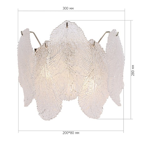 Светильник настенный ST-Luce золотистый/прозрачный, янтарный G9LED 2*5W SL6135.201.02 - фото