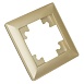 Рамка STEKKER, PFR00-7001-08 1-местная, пластик, серия Катрин, золото - фото