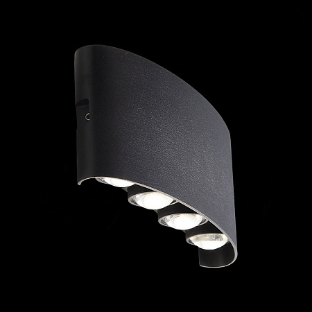 Светильник уличный настенный ST-Luce Черный кварцевый LED 8*1W 4000K SL089.401.08 - фото