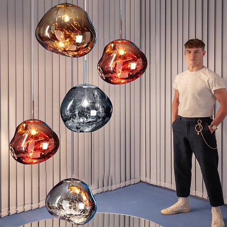 Подвесной Светильник Tom Dixon Melt Pendant Silver D28 Imperiumloft 233053-22 - фото