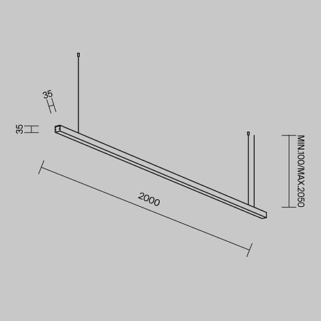 Линейный светильник Technical LL312008 - фото